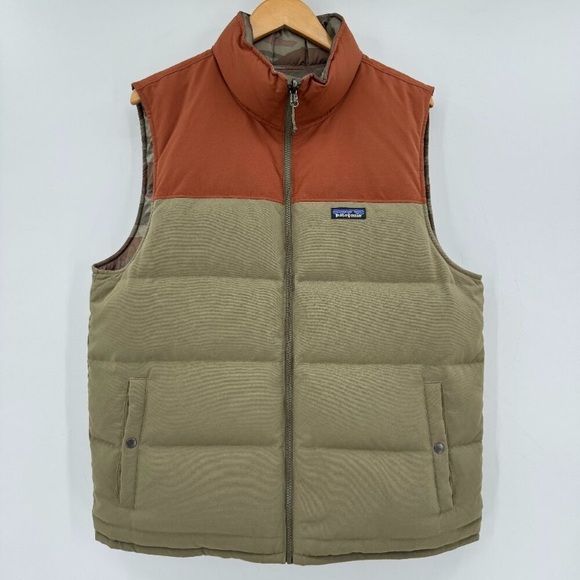 Patagonia Men’s Bivy Reversible Down Camouflage Puffer Vest - Picture 1 of 9